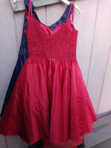 Red formal semi formal dress