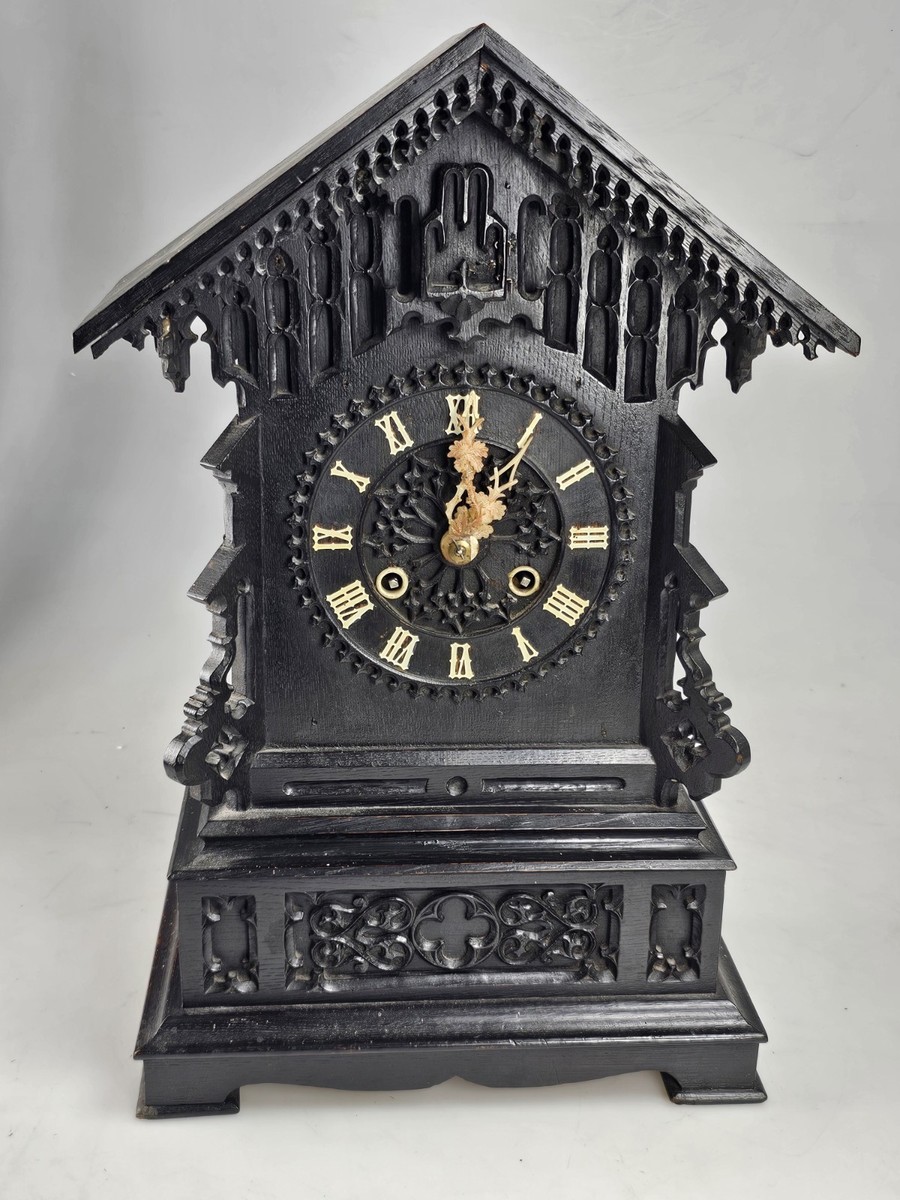 LATE 19TH CENTURY CARVED TWIN FUSEE BRACKET CUCKOO CLOCK JOHANN