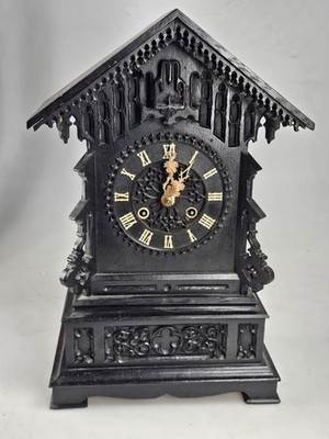 ENDE 19. JAHRHUNDERT GESCHNITZTE DOPPEL FUSEE KLAMMER KUCKUCKSUHR JOHANN BAPTIST BEHA