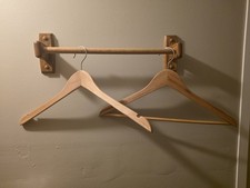 Wooden Clothes Hangers Lot Of 30 Bar For Pants