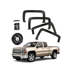 CROSSDESIGN Fender Flare Compatible with 2014-2018 Chevy Silverado 1500/2015-...