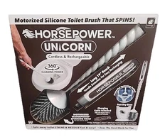 Horsepower Unicorn Motorized Toilet Brush, Powerful Spinning Action