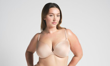 Skims Ultimate Teardrop Push Up Plunge Bra in Mica, Size 38B