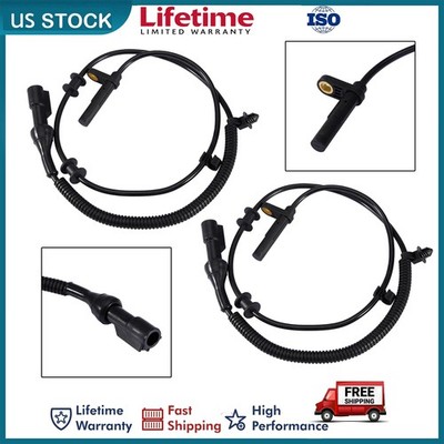 2Pc ABS Wheel Speed Sensor For 06-08 Lincoln Mark LT & 05-08 Ford F-150 5.4L RWD