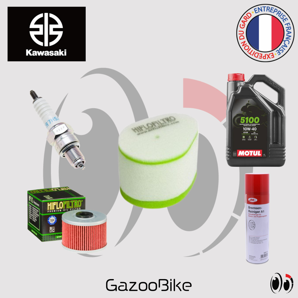 Kit Entretien Premium KAWASAKI KLX 125 Révision Filtre Huile MOTUL