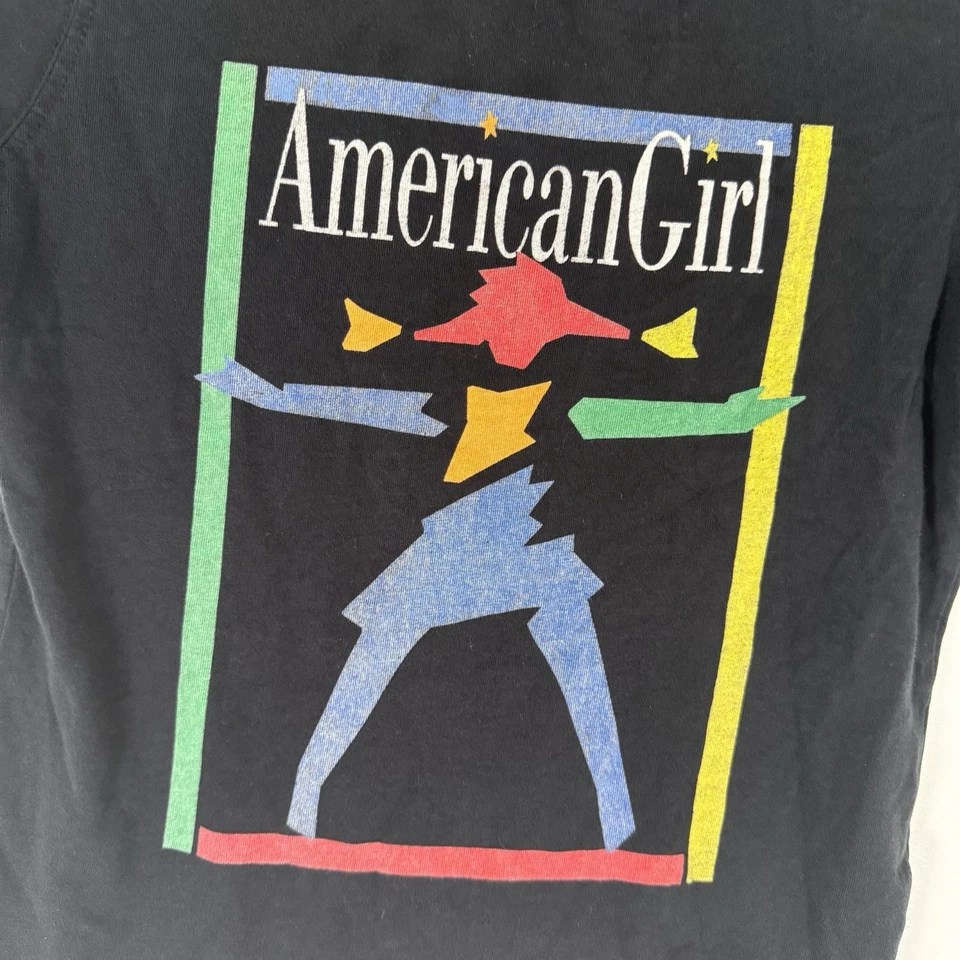American Girl Shirt Girl Small Black Graphic Print Short Sleeve Crew Neck Cotton - Image 2 of 4