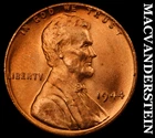 1944 Lincoln Wheat Cent - Red Choice Gem Brilliant Unc  No Reserve  #J8293