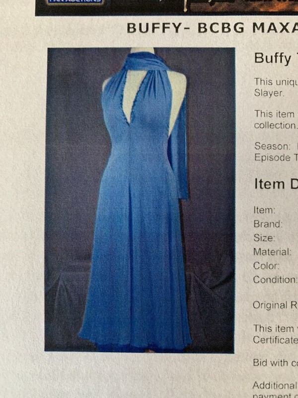 Buffy The Vampire Slayer Screen Worn Dress 