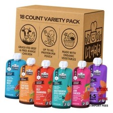 Li  l Hala Meat Baby Food Pouches, 18 ct, Stage 2 - Chicken  Beef Savory