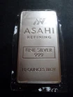 10oz Troy Fine Silver Bar 999 ASAHI