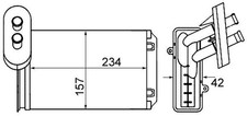 MAHLE Wärmetauscher Innenraumheizung AH 19 000S für AUDI SEAT VW SKODA 1J1 A3 2