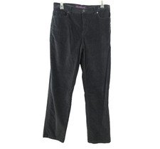 Gloria Vanderbilt Womens Pants Sz8 Average 5-Pocket Gray Corduroy Cotton Stretch