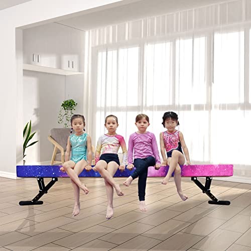 Balance Beam for Kids 8FT Gymnastics Beam,Adjustable 7"-17" Magic Star
