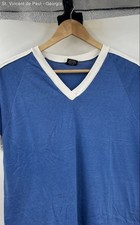 Wrights Vintage V-Neck Tee Shirt Men's XL Blue Made In USA