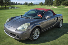 2004 Toyota MR2 Phantom gray metallic with red leather interior /  carbon fiber
