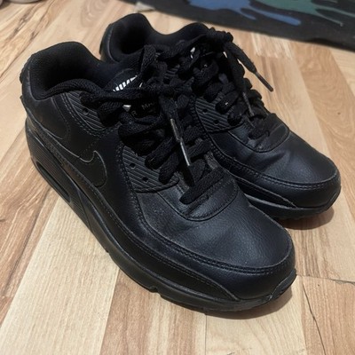 Youth 5 [CD6864-001] Nike Air Max 90 LTR (GS) 5Y Black/Black All Black Sneaker