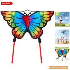 Stunning Rainbow Butterfly Kite, 55" x 27.5" - Endless Outdoor Entertainment 