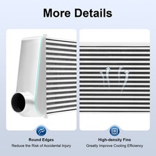 Universal Intercooler 24x12x4 3 Inlet Outlet Intercooler 4 Core Usa