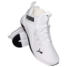 MSRP $74.99 NWT PUMA ENZO 2 REVAMP MENS WHITE BASKETBALL SHOES SNEAKERS SIZE 9.5