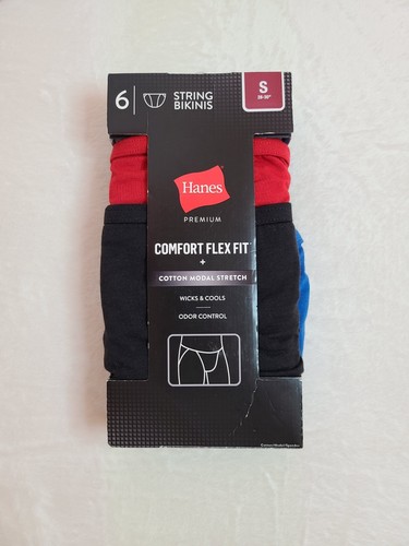 NWT Discontinued Hanes Men's Comfort Flex 6pk String Bikini Underwear Sm