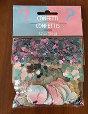 Gender Reveal Party Confetti Pink Blue Hearts  Baby Outfits CUTE Baby Shower