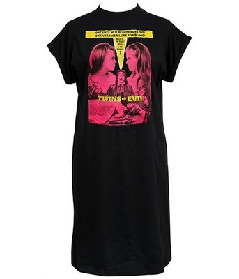 Twins of Evil T-Shirt Kleid Damen Gothic Vampir Horrorfilm Kleid