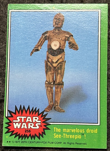 1977 Topps Star Wars #256 The marvelous droid See-Threepio! — TAG (grade unconfirmed)