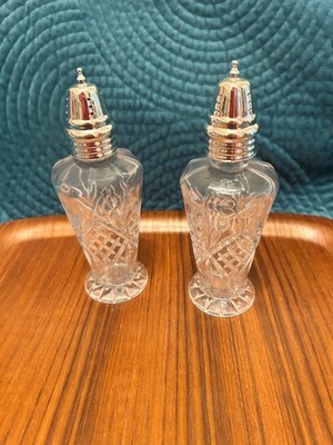 Dublin Lead Crystal Salt & Pepper Set NIB 6'' S&P Shakers by Shannon Godinger
