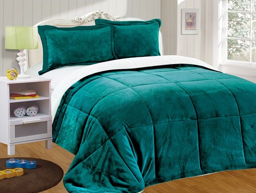 Chezmoi Collection 3-Piece Ultra-Soft Plush Micromink Sherpa Comforter Set - Picture 25 of 26