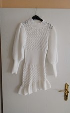 Damen  Strick Kleid Gr.S Farbe Weiß. Neu
