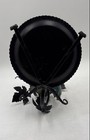Black Wrought Iron Metal Grape Vine Leaf Barware Wine Aerator Dispenser Holder — photo 6