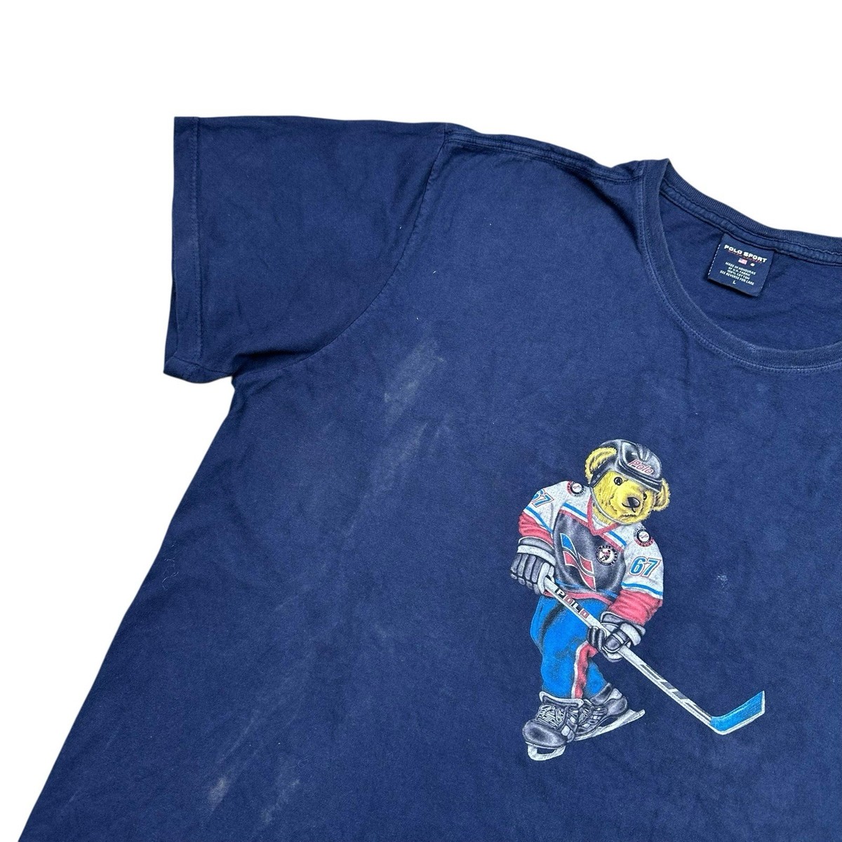 Polo Ralph Lauren Polo Sport Hockey Bear Vintage Rare RRL T-Shirt