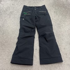 Obermeyer EWS Insulated Ski Snow Pants Girls Medium Black Zip Pockets Winter