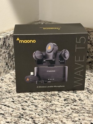 Maono Wave T5 AI Wireless Lavalier Microphone   NOB