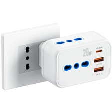 LENCENT Multipresa Salvaspazio con Spina 10A Prese Multiple da Muro Presa