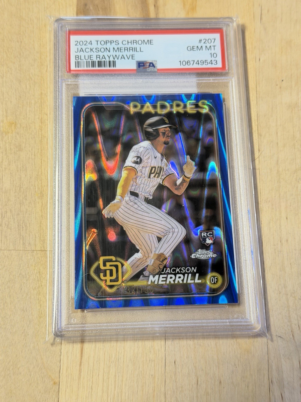 2024 Topps Chrome - Jackson Merrill Blue RayWave /150 RC #207 