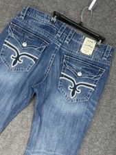 Rock Revival Jeans Mens 40 Norton Straight Whiskering faded 40x34 flap pocket