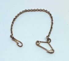 Vintage 9 ct GOLD Safety Chain for Brooch