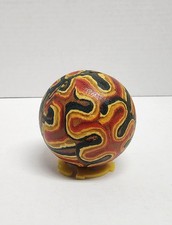 Vintage 1980s Rubber Super Ball 1-1/2  Multi Color Swirl Bouncy Ball RARE
