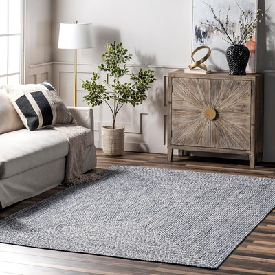 Oval 3' X 5' Solid Hand Braided Indoor/Outdoor Area Rug, Pet-Friendly, High Traf