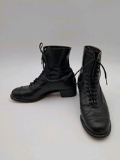 Vintage 1980s American-Made Lace-Up Granny Boots Witchy Vibes 7.5