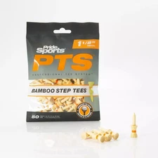 Pride Sports Professional Tee System Step Tees (1 1/2", Bamboo, 50pk) NEW