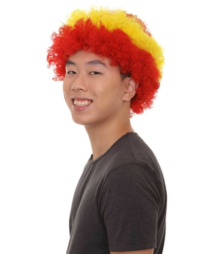 Sport Afro Fun Wig collection | Jumbo Red Yellow Wig - Picture 3 of 38