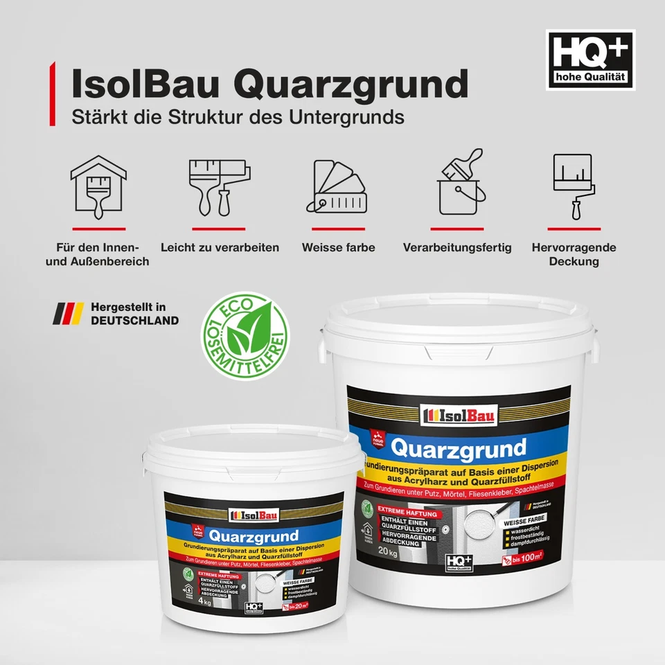 Quarzgrund Haftgrund Putzgrund 25 kg Putz Quarz Grundierung Isolbau Weiß - Bild 2 von 4