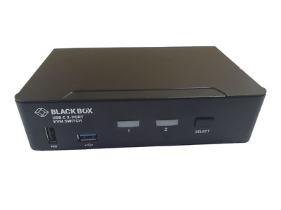 Black Box KVMC4K-2P 2-Port USB-C 4K DisplayPort KVM Switch mit Netzteil