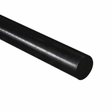 HDPE High Density Polyethylene Round Rod, Black 50mm Diameter x 100mm