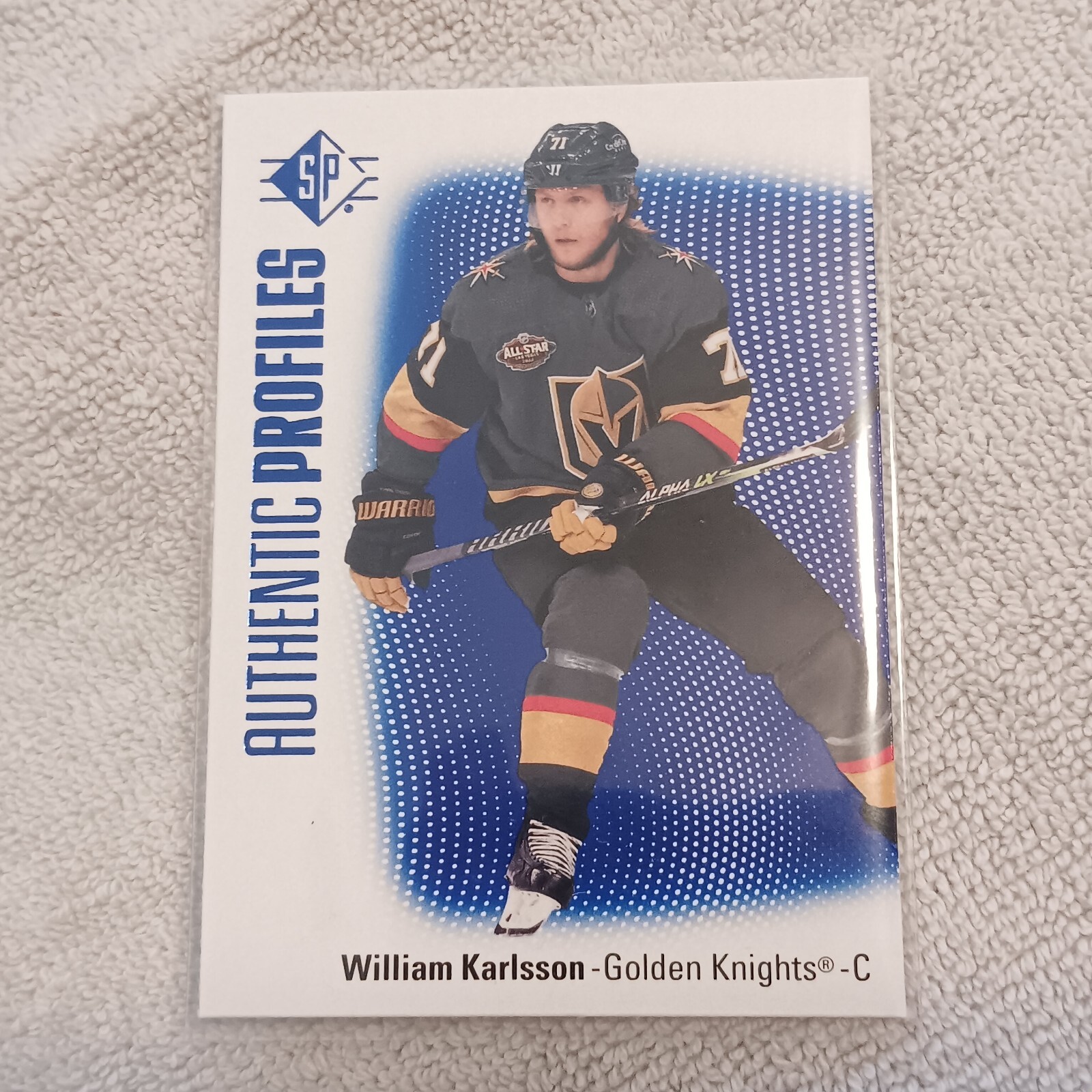 William Karlsson 2021-22 SP Hockey #AP-19 Authentic Profiles Blue Vegas Knights
