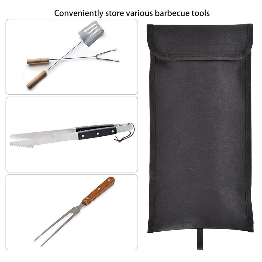 BBQ Tool Storage Bag Storage Pouch Storage Pouch 18*42.5cm For Camping