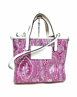 New ETRO Color Block Paisley Tote Bag