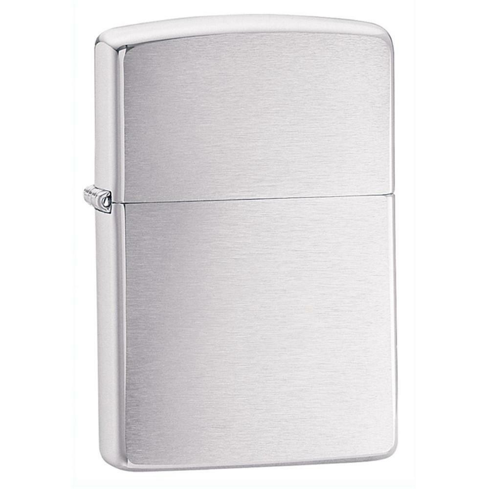 Zippo 200 Classic Brushed Chrome Finish Plain Windproof